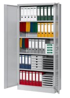 Gürkan Stahlschrank 109764 lichtgrau 4 Fachböden 92,0 x 60,0 x 195,0 cm, aufgebaut, 1 St.