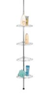 WENKO Teleskop-Duschregal Prea silber 28,0 x 20,0 x 65,0...