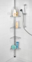 WENKO Teleskop-Duschregal Prea silber 28,0 x 20,0 x 65,0...
