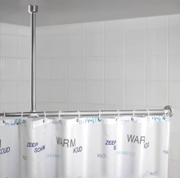 WENKO Metall Deckenstütze für Duschvorhangstange