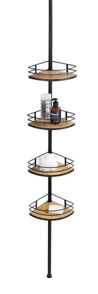 WENKO Teleskop-Duschregal Dolcedo braun 31,0 x 23,0 x 65,0-275,0 cm