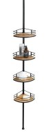 WENKO Teleskop-Duschregal Dolcedo braun 31,0 x 23,0 x...