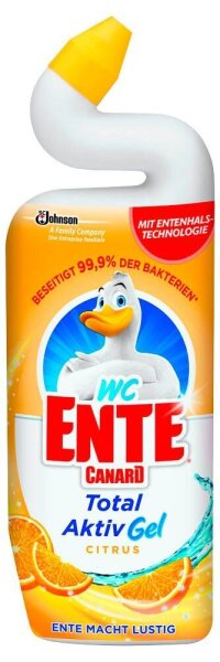 WC-ENTE Total Aktiv Gel WC-Reiniger Citrus, 750 ml