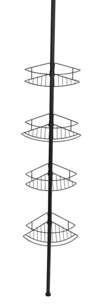 WENKO Teleskop-Duschregal Dolcedo schwarz 31,0 x 23,0 x 65,0-275,0 cm
