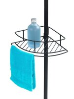 WENKO Teleskop-Duschregal Dolcedo schwarz 31,0 x 23,0 x...