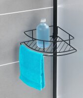 WENKO Teleskop-Duschregal Dolcedo schwarz 31,0 x 23,0 x 65,0-275,0 cm