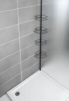 WENKO Teleskop-Duschregal Dolcedo schwarz 31,0 x 23,0 x 65,0-275,0 cm