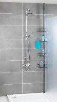 WENKO Teleskop-Duschregal Dolcedo schwarz 31,0 x 23,0 x 65,0-275,0 cm