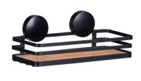WENKO Static-Loc® Alba Duschkorb Stahl, Bambus