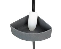WENKO Teleskop-Duschregal Villata schwarz 28,0 x 20,5 x 78,0-275,0 cm