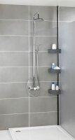 WENKO Teleskop-Duschregal Villata schwarz 28,0 x 20,5 x 78,0-275,0 cm