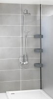 WENKO Teleskop-Duschregal Villata schwarz 28,0 x 20,5 x 78,0-275,0 cm