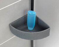 WENKO Teleskop-Duschregal Villata schwarz 28,0 x 20,5 x 78,0-275,0 cm