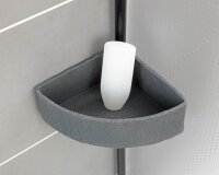 WENKO Teleskop-Duschregal Villata schwarz 28,0 x 20,5 x 78,0-275,0 cm