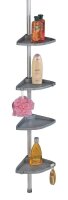 WENKO Teleskop-Duschregal Compact silber 26,0 x 19,5 x...