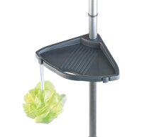WENKO Teleskop-Duschregal Compact silber 26,0 x 19,5 x 78,0-275,0 cm