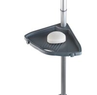 WENKO Teleskop-Duschregal Compact silber 26,0 x 19,5 x 78,0-275,0 cm