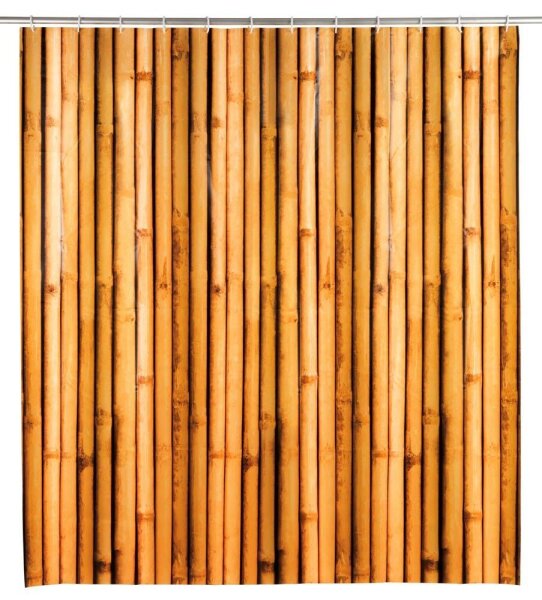 WENKO Duschvorhang Bambusa Motiv 180,0 x 200,0 cm