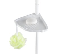 WENKO Teleskop-Duschregal Compact weiß 26,0 x 19,5 x 78,0-275,0 cm