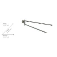 WENKO Handtuchhalter Bosio silber, matt, 1 St.