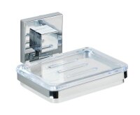 WENKO Seifenschale Wandmontage  Quadro silber, 1 St.