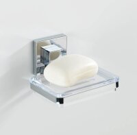 WENKO Seifenschale Wandmontage  Quadro silber, 1 St.