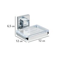 WENKO Seifenschale Wandmontage  Quadro silber, 1 St.