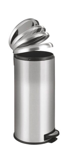 WENKO Leman Mülleimer 30,0 l silber, 1 St.