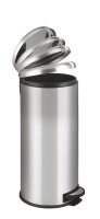 WENKO Leman Mülleimer 30,0 l silber, 1 St.