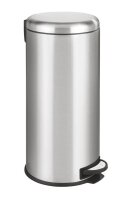 WENKO Leman Mülleimer 30,0 l silber, 1 St.