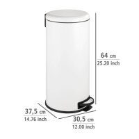 WENKO Leman Mülleimer 30,0 l weiß  ( 22709100 )