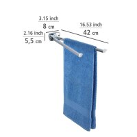 WENKO Handtuchhalter Basic silber, 1 St.