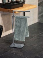 WENKO Handtuchständer Recco silber, glänzend, 1...