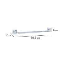 WENKO Handtuchhalter Uno Quadro silber, 1 St.