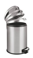 WENKO Leman Mülleimer 20,0 l silber, 1 St.