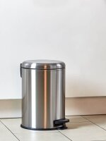 WENKO Leman Mülleimer 20,0 l silber, 1 St.