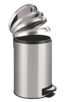 WENKO Leman Mülleimer 12,0 l silber, 1 St.