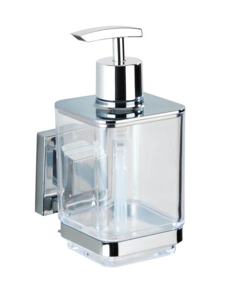 WENKO Seifenspender Quadro 22683100 silber Edelstahl/Kunststoff 330,0 ml, 1 St.