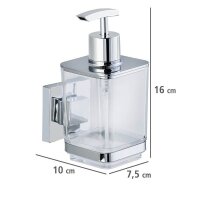 WENKO Seifenspender Quadro 22683100 silber Edelstahl/Kunststoff 330,0 ml, 1 St.