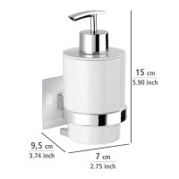 WENKO Seifenspender Quadro 23848100 weiß Kunststoff...