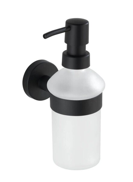 WENKO Seifenspender Bosio 24235100 schwarz, matt Edelstahl 200,0 ml, 1 St.