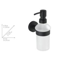 WENKO Seifenspender Bosio 24235100 schwarz, matt Edelstahl 200,0 ml, 1 St.