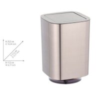 WENKO Auron Kosmetikeimer 5,5 l silber, 1 St.