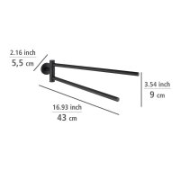 WENKO Handtuchhalter Bosio schwarz, matt, 1 St.