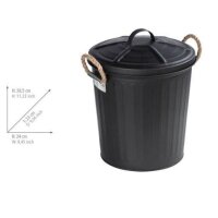 WENKO Gara Kosmetikeimer 6,0 l schwarz, 1 St.