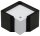 arlac® Zettelbox memorion schwarz inkl. 600 lose Notizzettel weiß, 1 St.