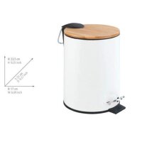 WENKO Tortona Kosmetikeimer 3,0 l weiß, 1 St.