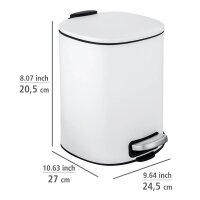 WENKO Alassio Kosmetikeimer 5,0 l weiß, 1 St.