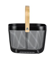WENKO Bambusa Aufbewahrungskorb schwarz 25,0 x 25,0 x 17,0 cm, 1 St.