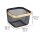 WENKO Bambusa Aufbewahrungskorb schwarz 25,0 x 25,0 x 17,0 cm, 1 St.